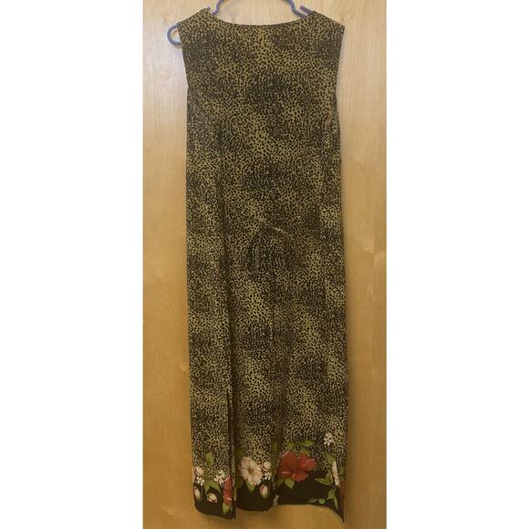 Dress Barn Women’s Long Animal Print/Floral Multicolor Dress Sleeveless Size 18 - Picture 2 of 4